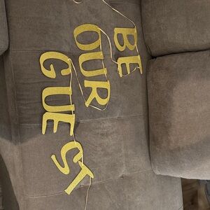 Gold 'Be Our Guest' Wall Hanging